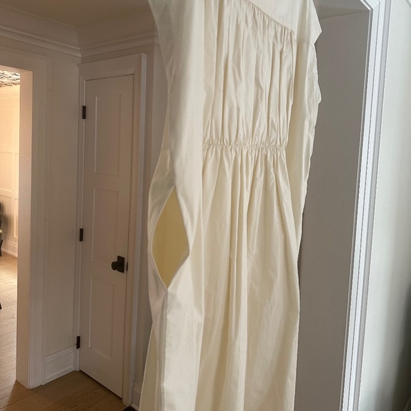BLACK CRANE Ivory Curtain Cotton Dress - Size L - Picture 10 of 16